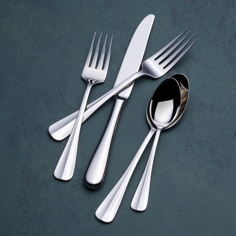 Wallace Riggs 20-Piece 18/10 Stainless Steel Flatware Set, Service
